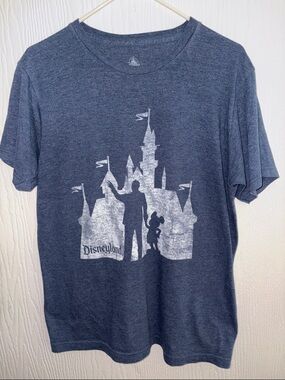 Disney Parks Heather Blue Partner’s Statue Disneyland Medium Tee